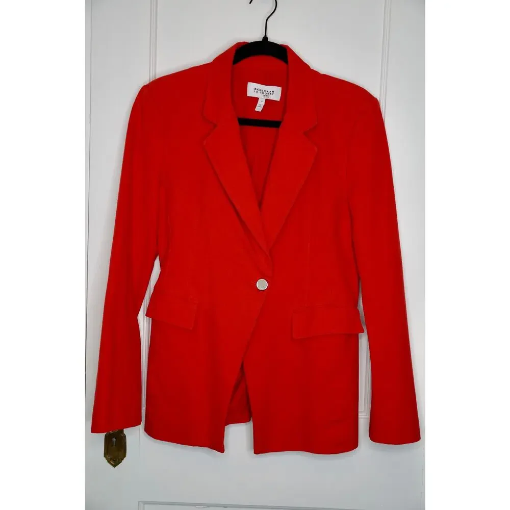 Derek Lam 10 Crosby Red Noah Single Breasted Jacket Sz 10